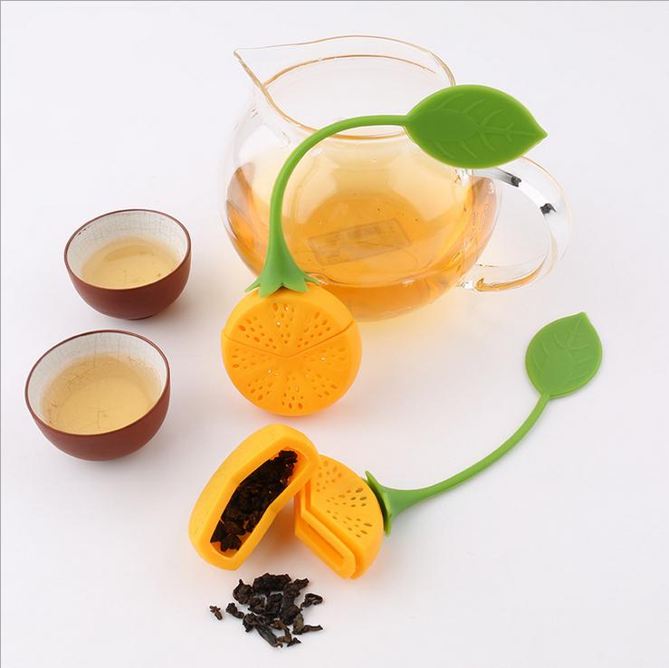 1Pc Creative Silicone Funny Leaf Lemon Shape Tea Infuser Loose Strainer Herbal Spice Infuser Filter Tool