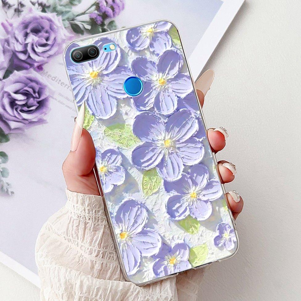 Clear For Honor 9 Lite Case Cute Cat Luxury Fashion Flowers Cool Boys Soft Bumper Cover For Honor 9Lite LLD-L21 Phone Case 5.65"