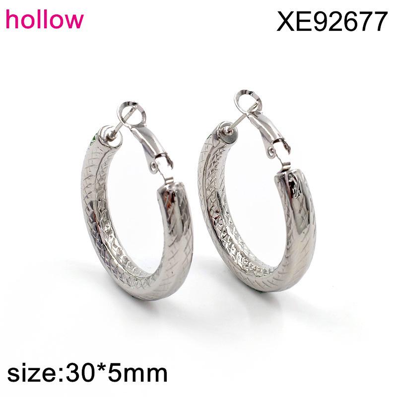 18K Gold-Plated Twisted Rope Hoop Earrings – Stylish Titanium Steel for Women