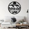Customizable Metal Sign Dolphin Silhouette Family Name Decor Hot Sale Home Garden Wall Art