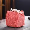 Canvas Chinese Style Handbag Cloud Square Flower Wrist Bag Elegant Tea Set Storage Bag  Streetwear