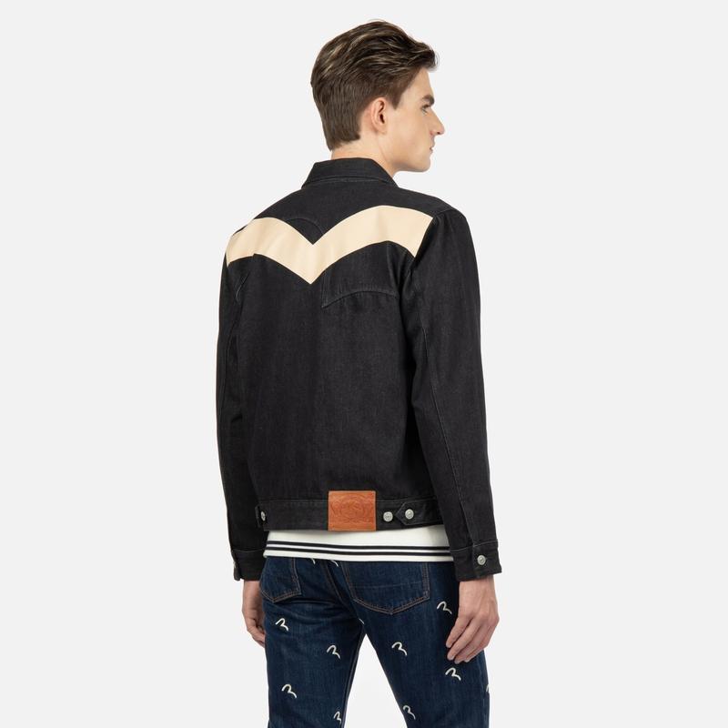 Evisu Denim Jacket Men's Denim Blue 2EAHTM2DJ721XXCT
