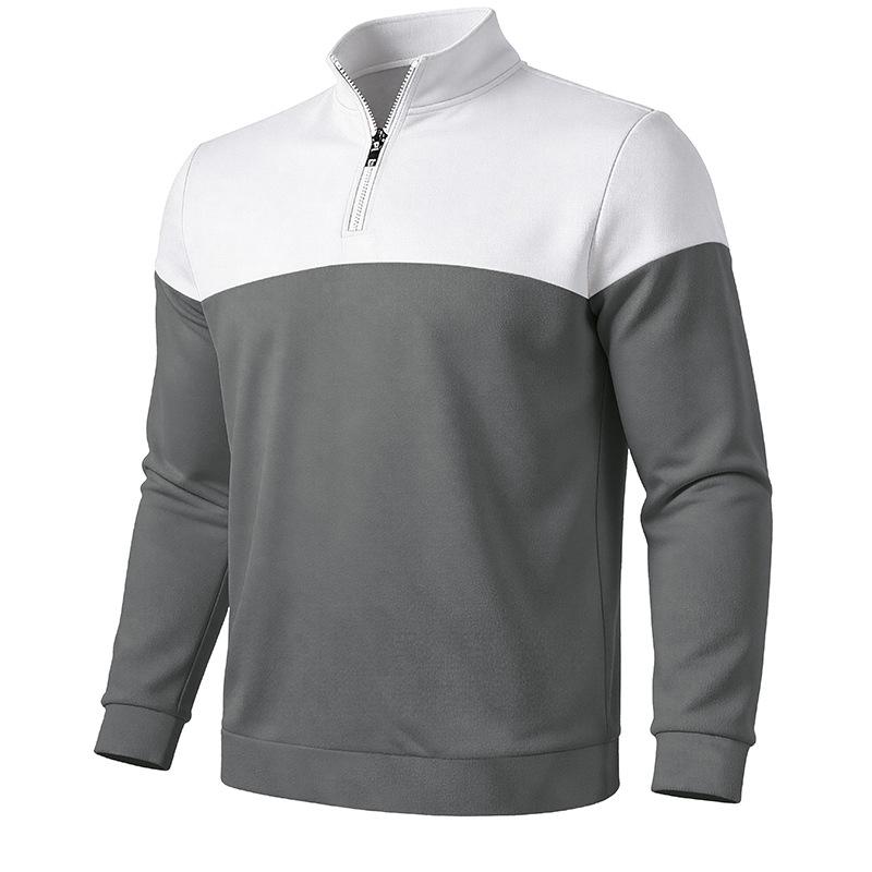 Men Half Zip Stand Collar Sweatshirt Long Sleeve Casual Loose Pullover Tops Autumn Winter Fashion Male Daily Comfortable Streetwear Sweatshirts