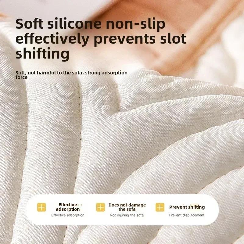 Grube pokrowce na sofę do salonu Antypoślizgowe Jednokolorowe Pluszowe Maty na Sofę Kształt L Uniwersalna Poduszka na Kanapę Ochraniacz Mebli