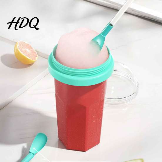 Reusable Silicone Slushy Cup Homemade Slushie Cup Freezer Squeeze for Ice Drinks Food Grade Home Made Milkshake Smoothie Maker Juice Soda,
