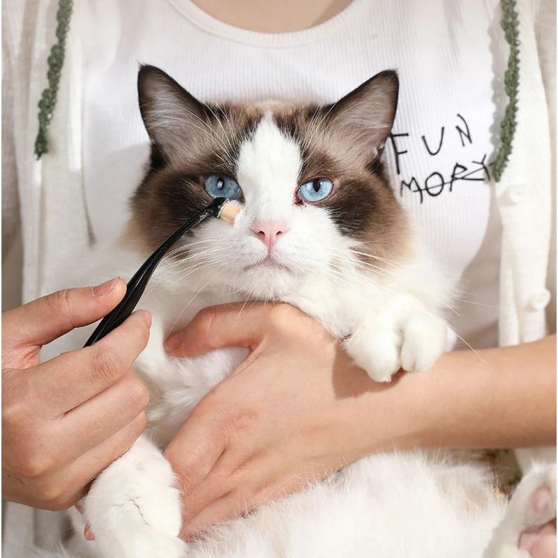 Hřeben na oči pro domácí mazlíčky psi Odstraňovač skvrn od slz Kartáč Kartáč na čištění očí pro domácí mazlíčky Čisticí příslušenství Odstraňování krust Hlen pro malou kočku psa