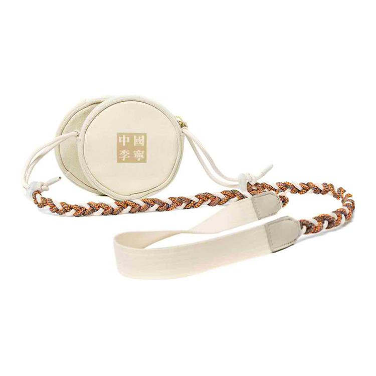 

New LiNing Fabric Small Round Bag Shoulder Bag Crossbody Bag Regular Unisex White ABDR044-1 10.4*4.1*10.4CM