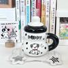 Cute spotted puppy straw cup high value ceramic mug cartoon children's water cup milk cup birthday gift