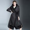 New white duck down jacket autumn and winter hooded down jacket women's medium and long thickened down jacket