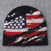 American vintage jacquard American flag knit hat for men and women, autumn and winter trendy warm street knit hat
