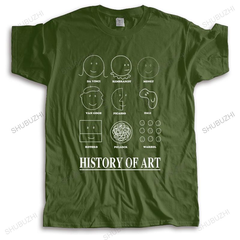 Homme t shirt summer men tshirt Picasso Monet Da Vinci Art History Sweatshirts Thick Combed male Cotton loose style tops