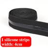 2/5Meters Black Elastic Bands Silicone Non-slip Bra Rubber Tape For Belt Garment Wave Ribbon DIY Clothes Sewing Accessories