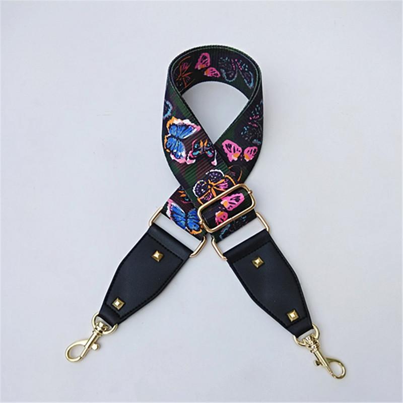 Ribbon Replaceable Adjustable Strap One Shoulder Oblique Cross Ethnic Style Long Shoulder Strap Women's Bag Strap Accessories