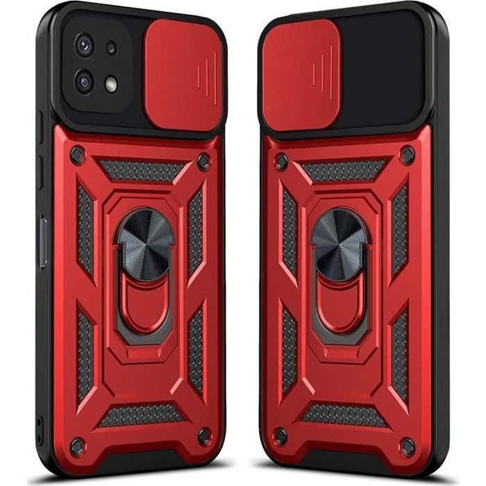 Coque de Protection - BOOLING - pour Samsung Galaxy A22 5G - Rigide Anti-Rayure Rouge