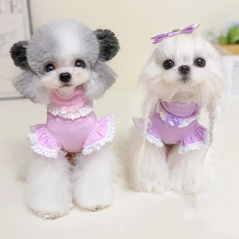 Frühling Herbst Hundehemd Pyjama Chihuahua Kleidung Yorkshire Terrier Pomeranian Shih Tzu Malteser Hündchen Welpe Kleine Hundekleidung