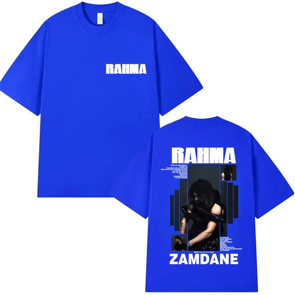 Rapper RAHMA Zamdane Album 2025 Graphic T Shirt Unisex's Pop Music Hip Hop Short Sleeve T-shirts Fans loose Clothing Cotton T-shirt
