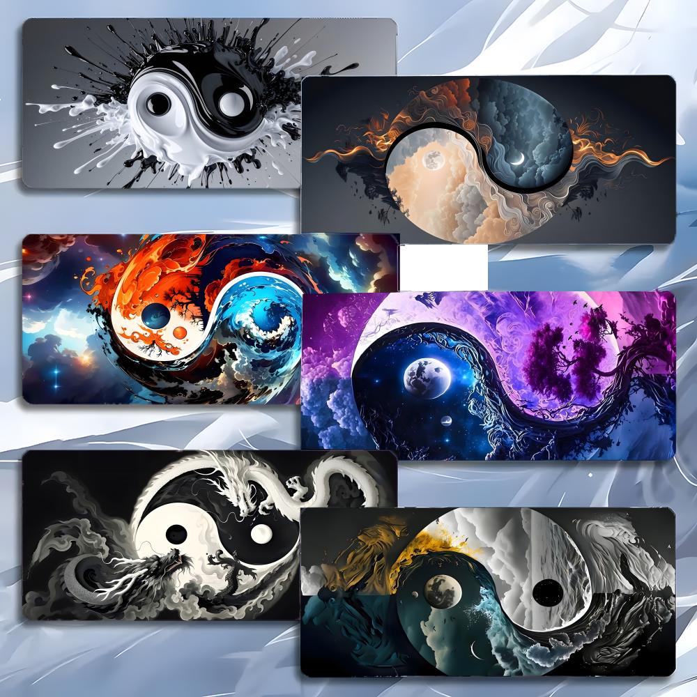 Tai Chi Ink Art Classic Unique Art Mouse Pad Mousepad Large Gaming Lockedge Thickened Pc Table Desk Mat
