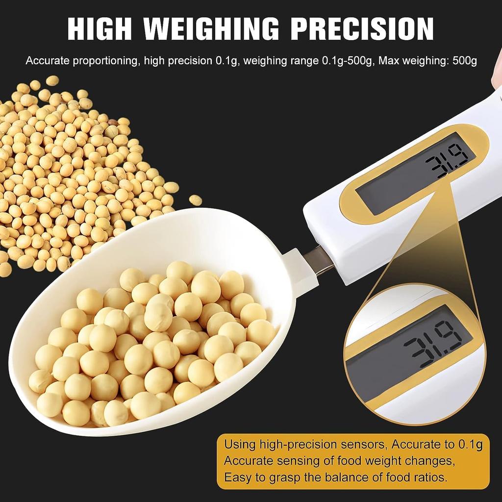 Electronic Kitchen Scale Measuring Spoon with LCD Display Screen Suitable for Food Spice Scale Display Screen Kitchen Scale