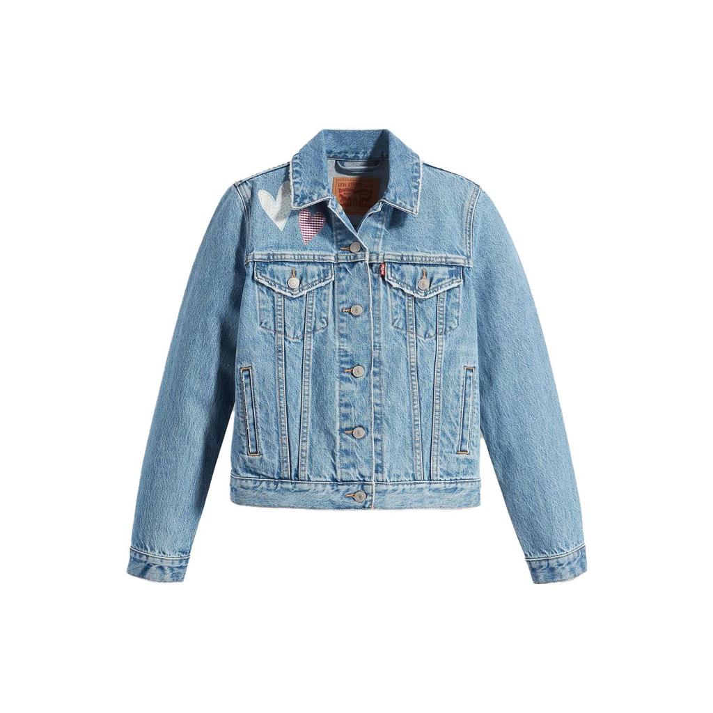 Levis Heart Print Denim Jacket Women jackets Blue 29945-0146