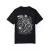 Blumen Velociraptor Skelett Dinosaurier Fossil Schwarzes T-Shirt