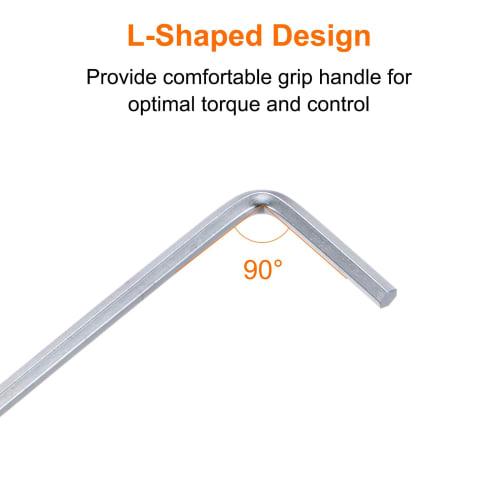 uxcell 2.5mm Ball Head L-Shaped Hex Wrench Set, Long Precision Tool Set for Easy Tightening, DIY Tool, Total Length 90mm