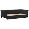 Extendable Daybed with Drawers Black 100x200 Cm Velvet