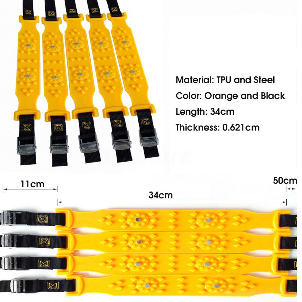 New Motorcycle Snow Chains Car Winter Wheel Chain Off Road Anti-skid Tire Chain Winter None Slip Snow Band Chains For Snow
