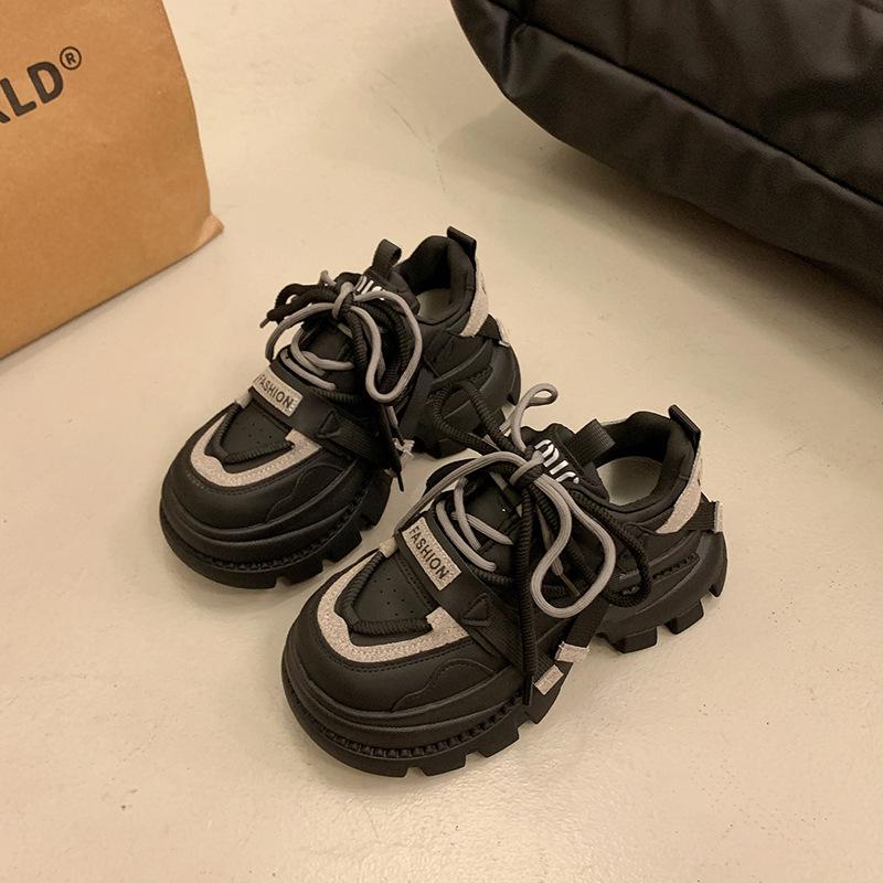 Leather Shoes Women's Spring Models Autumn New Models Height Increase Small Muffin Platform Sports Casual Shoes