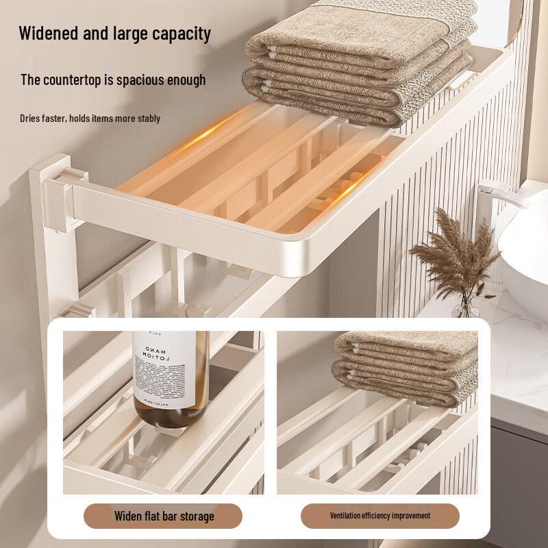 Zhuchuang Jingpin Space Aluminum Punch-Free Bathroom Towel Rack Set