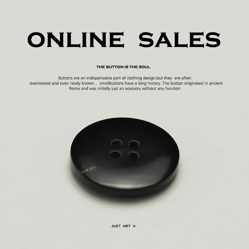 Real Horn Four-Eye Button Blazer Men'S And Women'S Clothing Buttons High-Quality Coat Trench Coat Jewelry Accessories Buttons