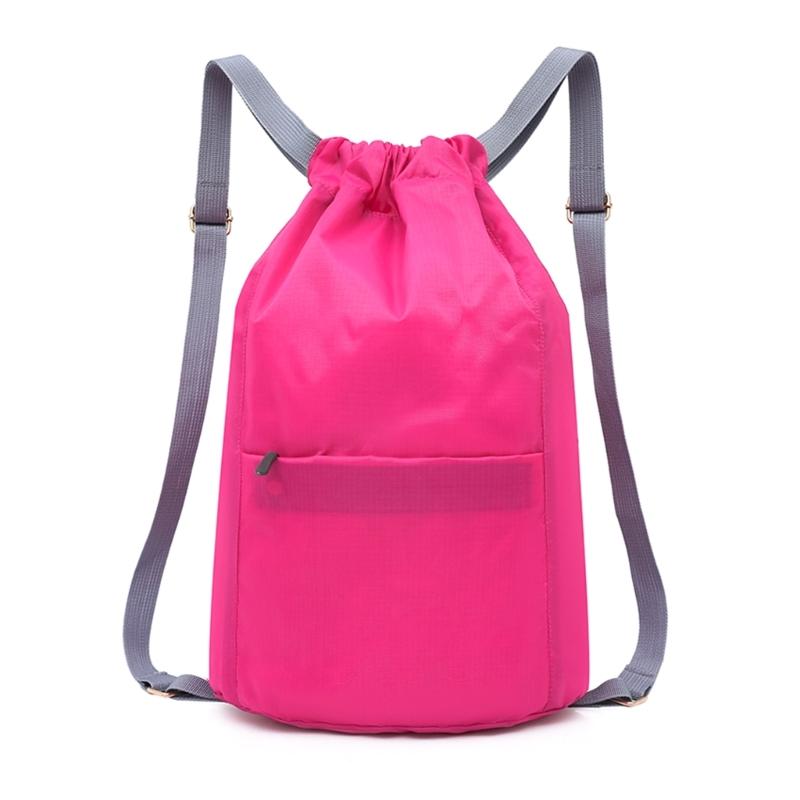 Drawstring School Backpack Waterproof Gym Sacks Unisex Travelling Shoulders Bag