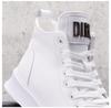 Trendy Men's 2024 White Hidden Heel High-Top Sneakers - Summer Casual Thick-Soled Martin Boots