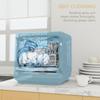 Table Top Dishwasher with Built-in 6L Water Tank, Mini Countertop Dishwasher with 6 Programs, 4 Place Settings, Black