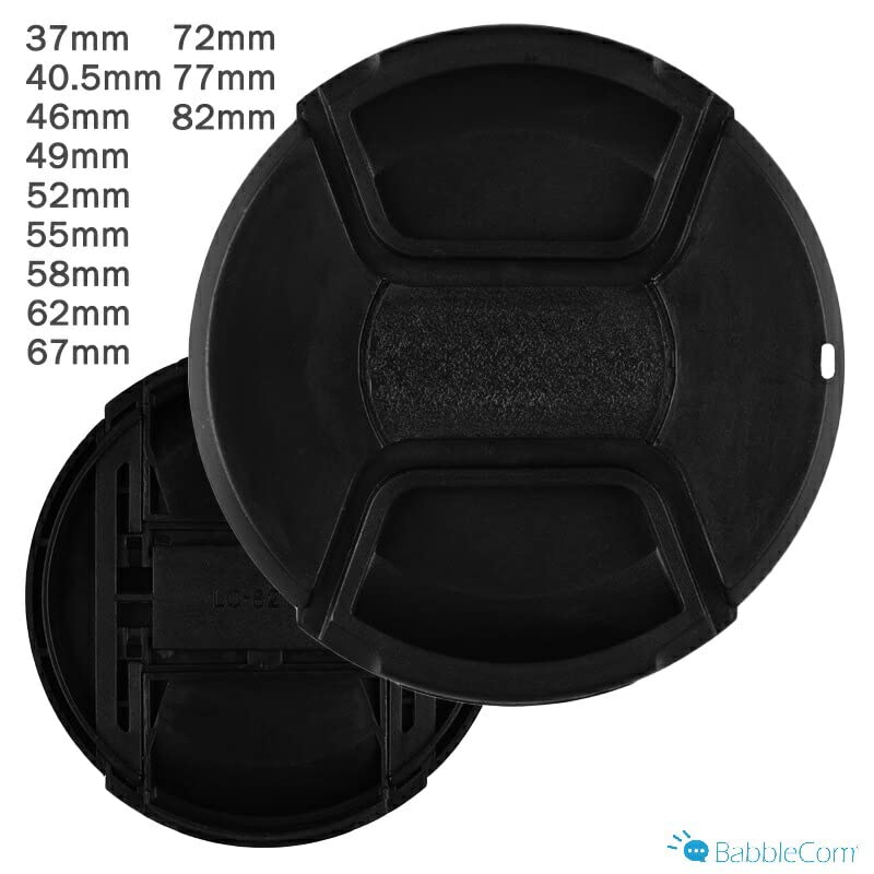 BabbleCom Universal Camera Lens Cap for and 62mm SLR Digital Cameras Nikon, Canon, Sony, Olympus, Tamron, Sigma, Snap-on