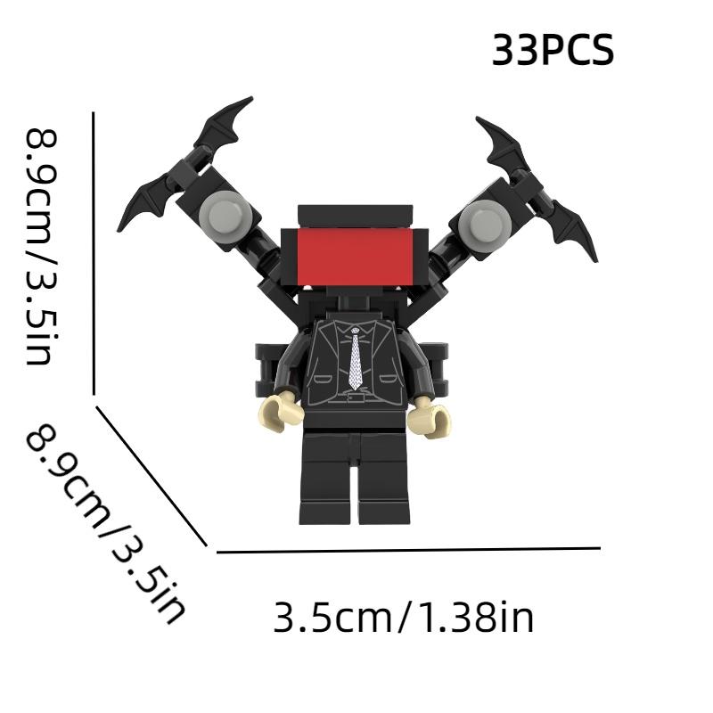 Skibidi Toilet Toy Abs Plastic Building Blocks For Kids 669d Super Tv Man