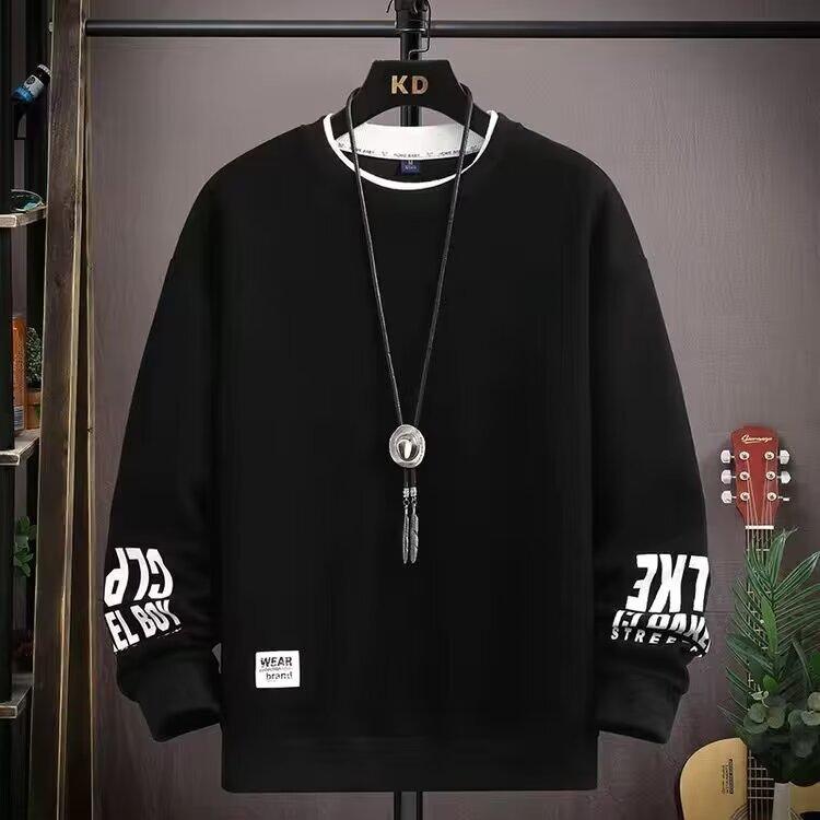 Spring Autumn Men Clothing Sweatshirt Harajuku O-Neck Long Sleeve Sweatshirt Men Casual Streetwear Hoodies Men