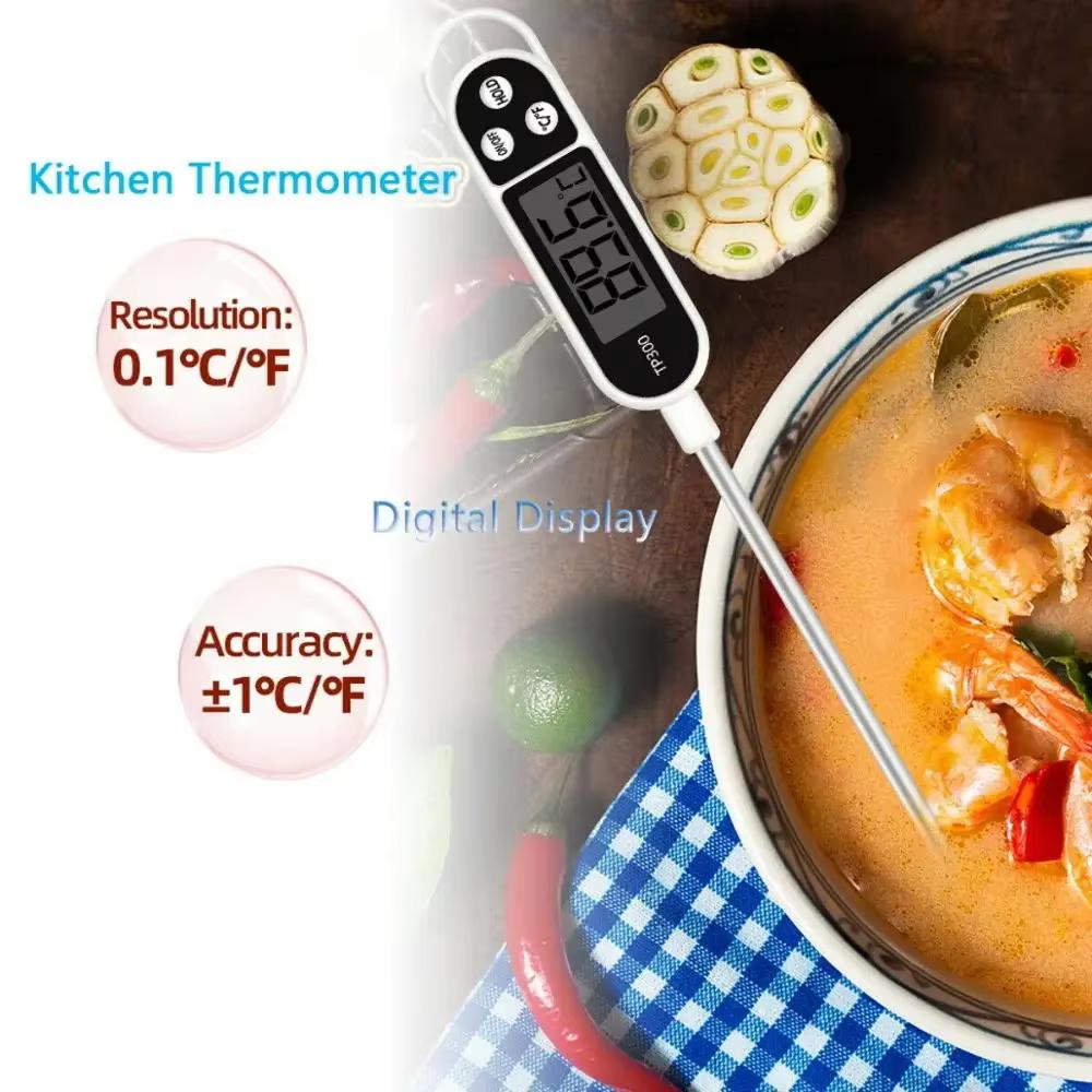 TP300 Digital Food Thermometer Probe for Kitchen BBQ Meat Water Milk Oil Tea Soup Electronic Oven Temperature Measuring Tool
