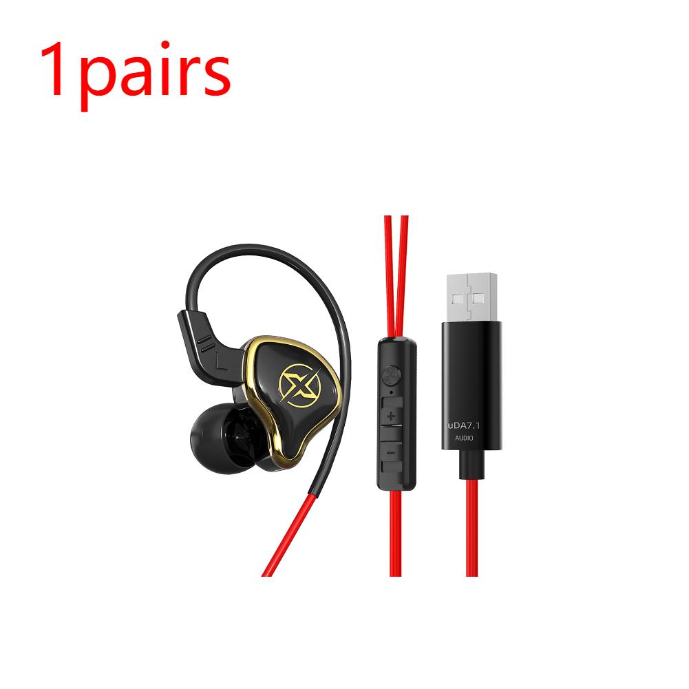 

Usb игровая гарнитура с микрофоном, проводные наушники с дистанционным управлением, диафрагма для домашних животных, USB-кабель 2,5 м для ПК, компьютера, Ps4, Ps5 1pairs красный