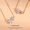 Korean Style S925 Sterling Silver Cherry Blossom Necklace for Women - Versatile Petal Clavicle Chain, Simple and Fresh Design.