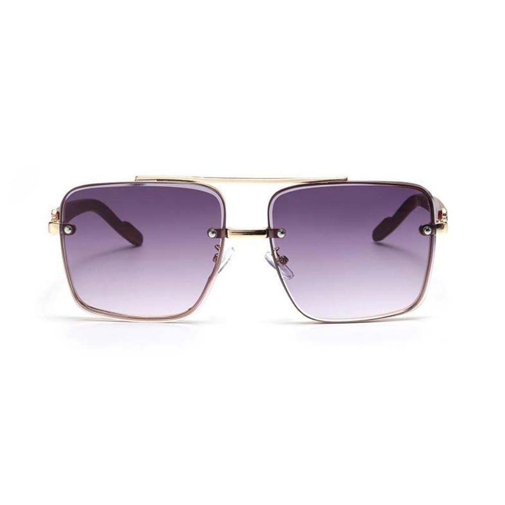 Eyewear Unisex Polarized Sunglasses Lightweight Anti-UV Plain Glasses Double-bar Sunnies  Daily