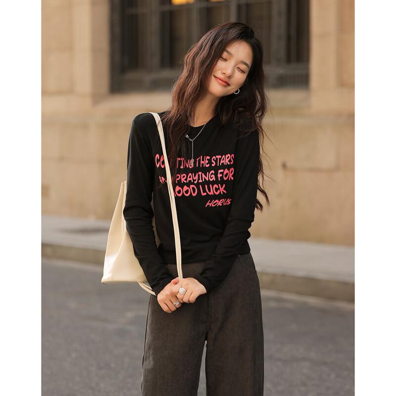 Women's Casual Letter Print Long Sleeve T-Shirt