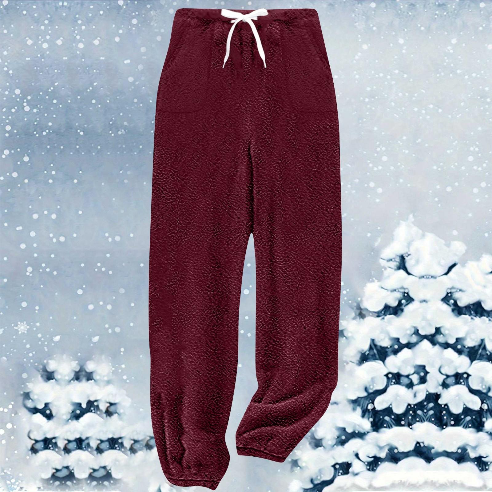 

Женские однотонные модные плюшевые повседневные брюки удобные длинные брюки M