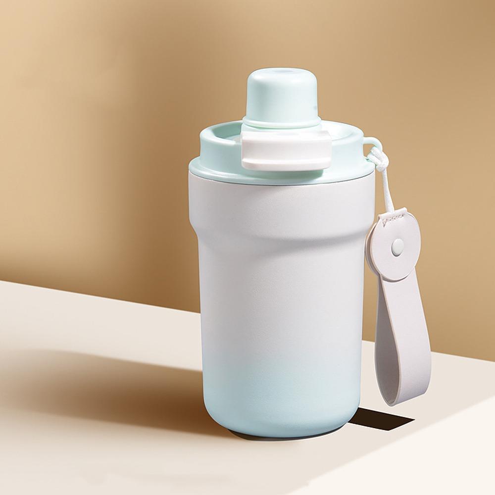 

Stainless Steel Double Drink Thermal Cup Gradient Coffee Cup Straw Cup For Home Work Travel G-400ML