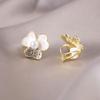 Elegant Clip-On Triangle Earrings for Non-Pierced Ears - Versatile, Light Luxury for Everyday Wear.