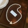 New Style Trendy Lucky Flower Natural Freshwater Pearl 14K Gold Filled Ladies Choker Necklace  Christmas Gifts No Fade