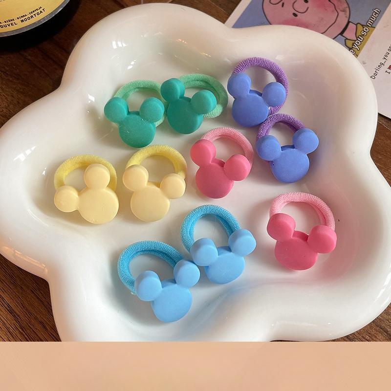 10pc mini faixa de cabelo do bebê kawaii dos desenhos animados floral animal elástico corda de cabelo para a criança menina pequena tumb faixa de cabelo adorável headwear