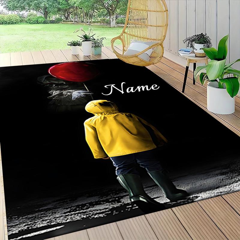 Custom Name Knife Dark Carpet Rug Customizable Soft Washable Anti-Slip Home Living Room Sofa Mats Personalized Rug. 0909105