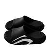 Black White Sporty Thick Sole Slide Sandals – Non-Slip Cushioned EVA Slippers, Casual Shower/Beach Shoes for Men Women