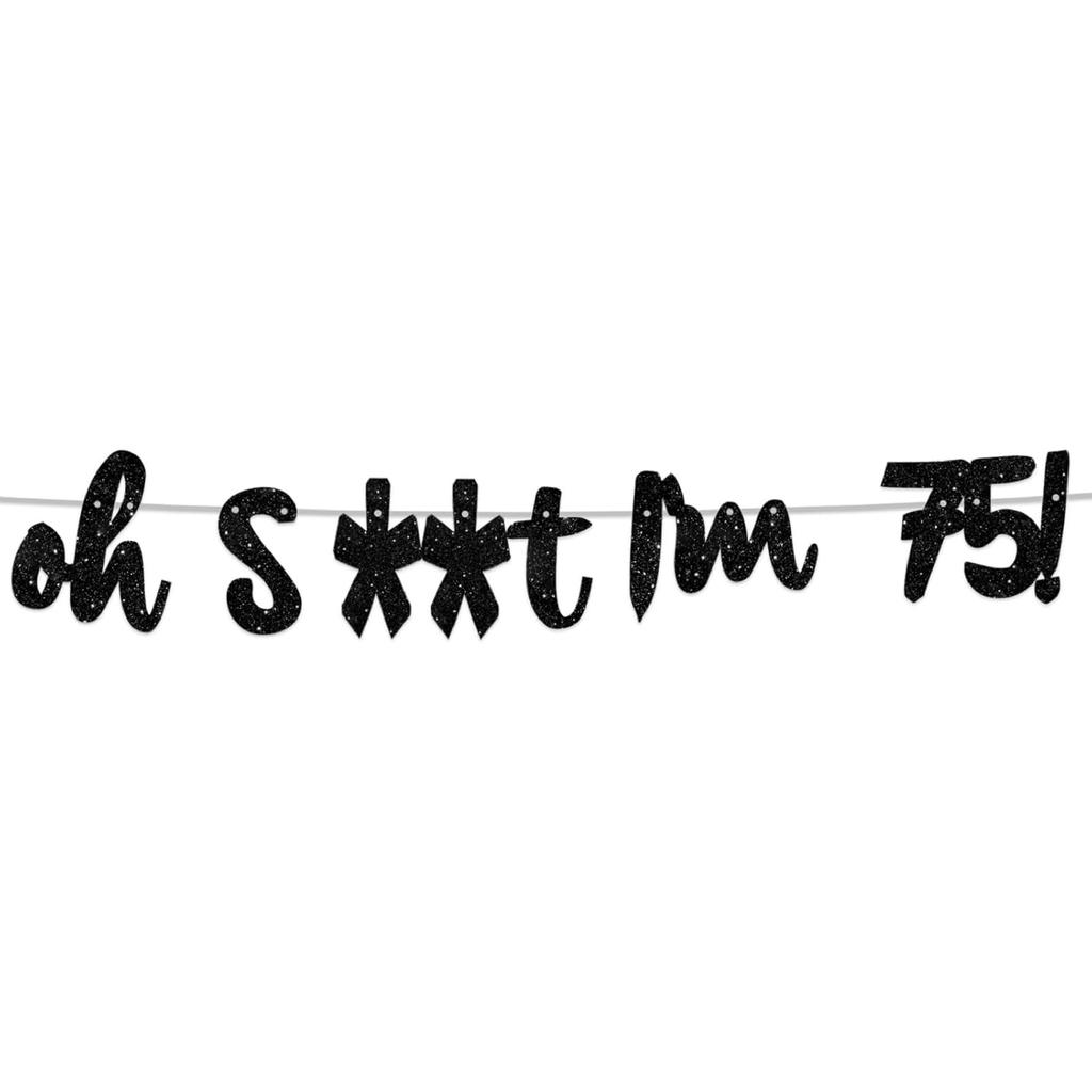 Oh I’m 30! Banner Backdrop Glitter Black Hallo Thirty Cheers to 30 Years Old Theme Decor for Man Woman Happy 30th Birthday Party Photo Studio Prop