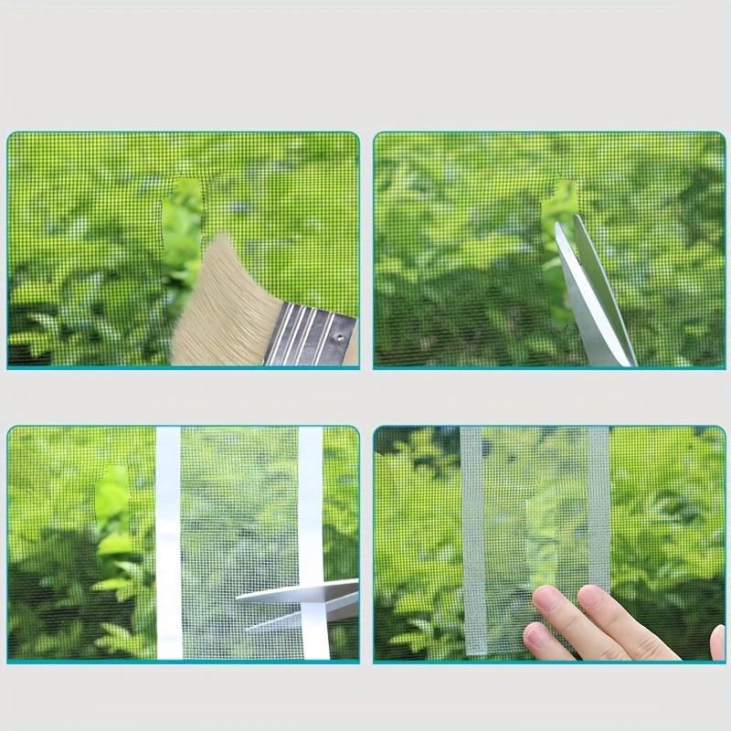 Screen Repair Tape for Window and Door, Plastic Adhesive Patch for Fixing Rips Holes Tears, Self-Adhering Mesh Film for Mosquito Net Repair